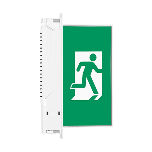 Ultrablade Pro Exit, Recessed Wall Mount, Vertical, LP, DALI Emergency, All Pictograms, Single or Double Sided